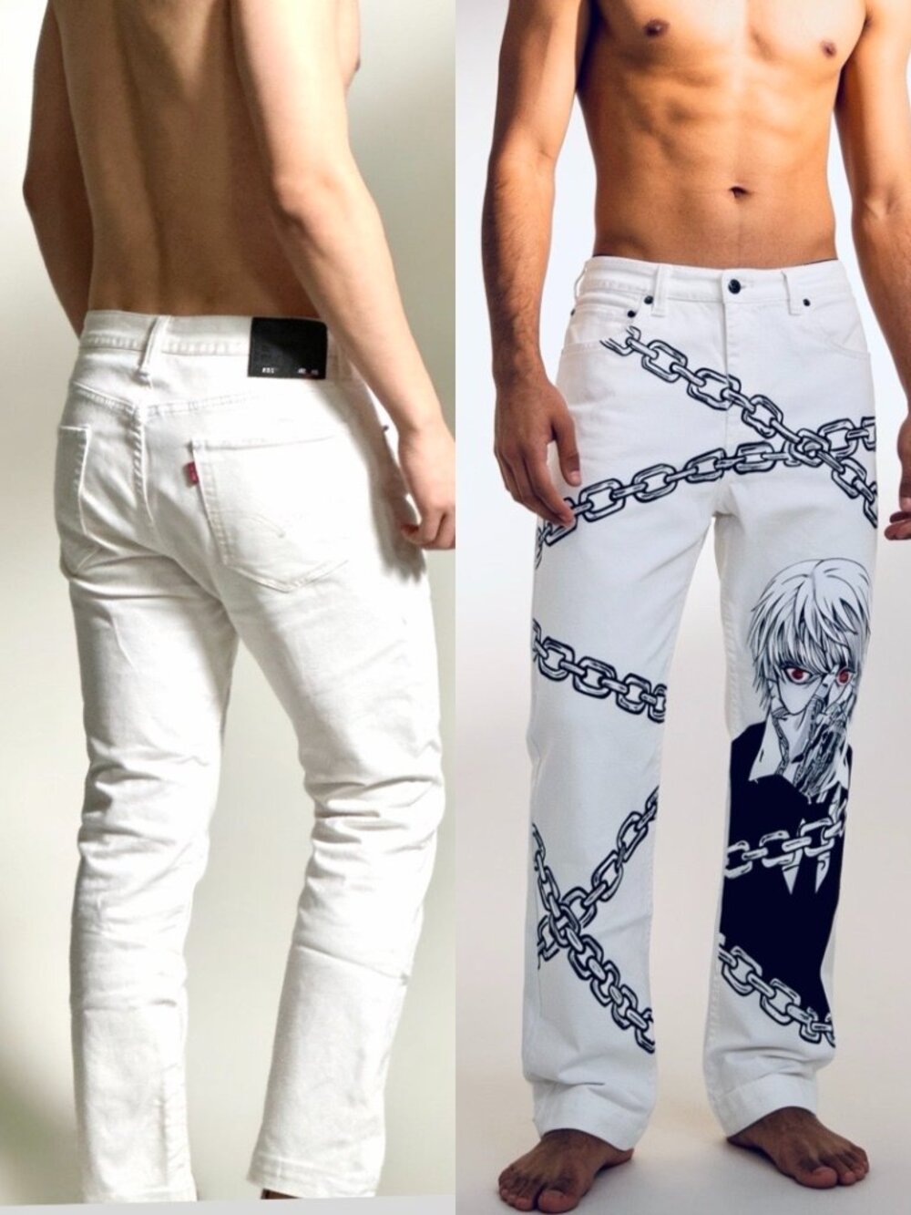 Japanee Style Harajuku Anime Graphic Levi"s 511  jeans Streetwear Y2K Jeans(87